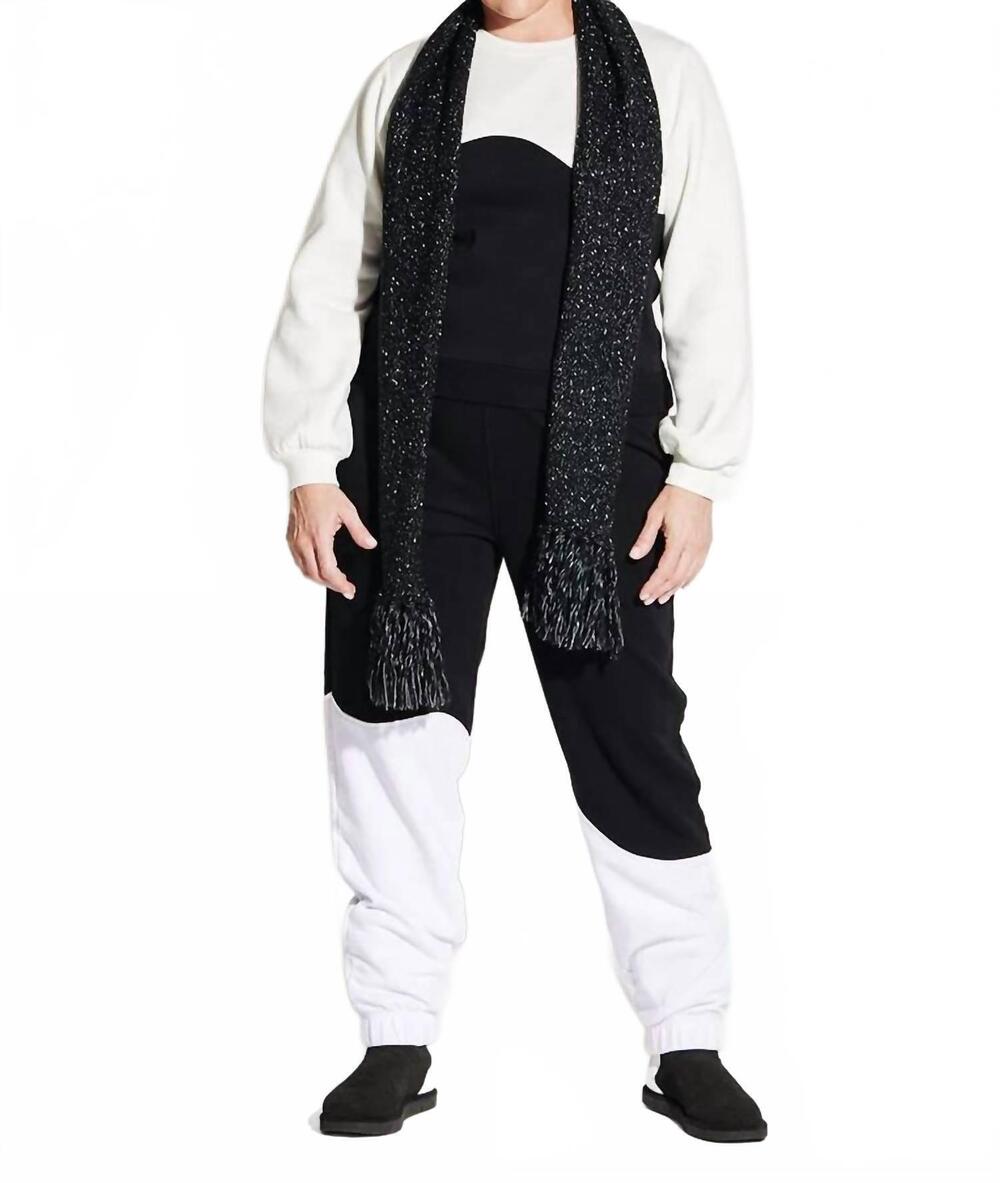 NEW CIRCULAR PATH wave sweatpant in black/white